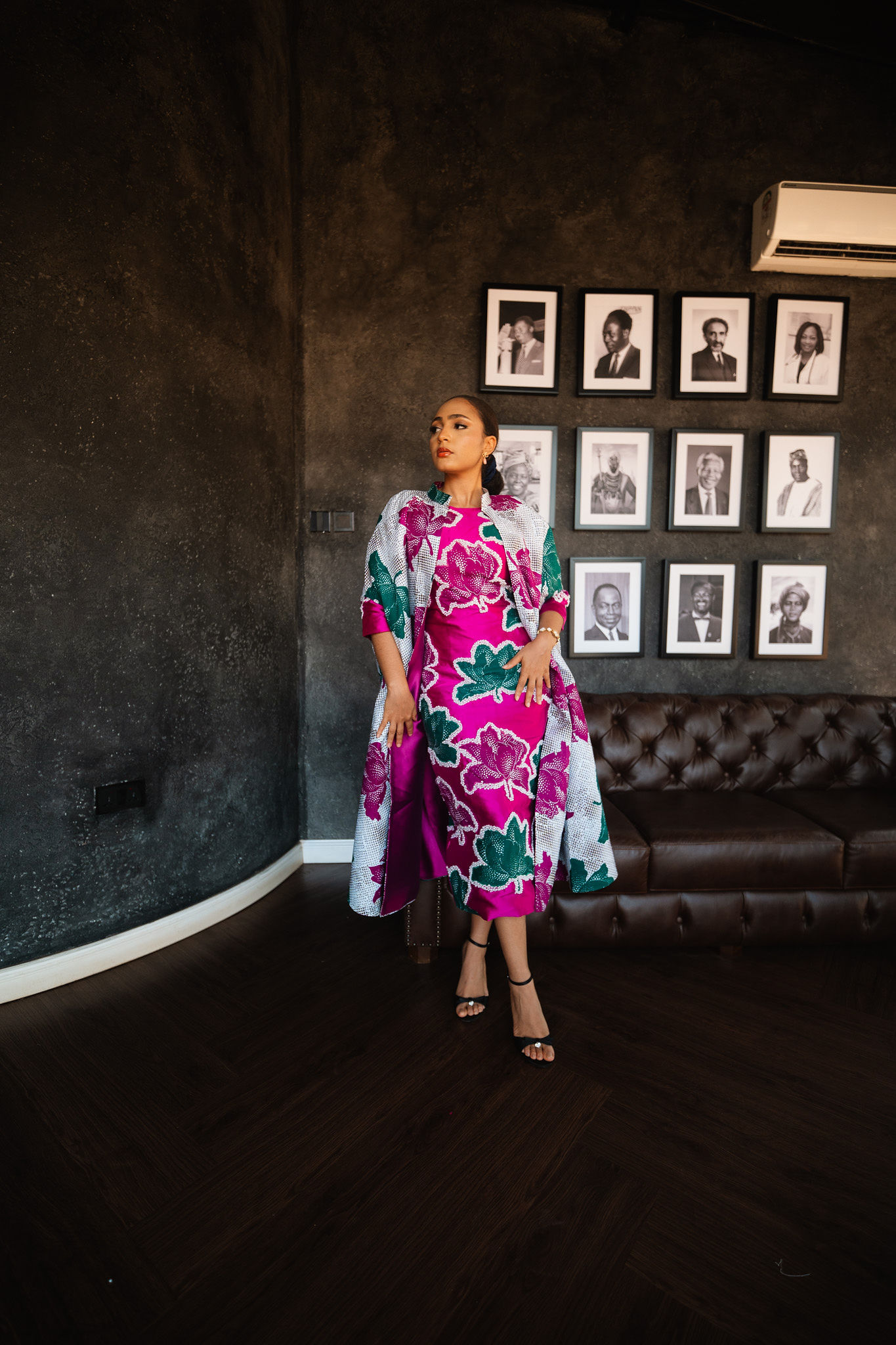 COUTURE PURPLE EVENING DRESS SET