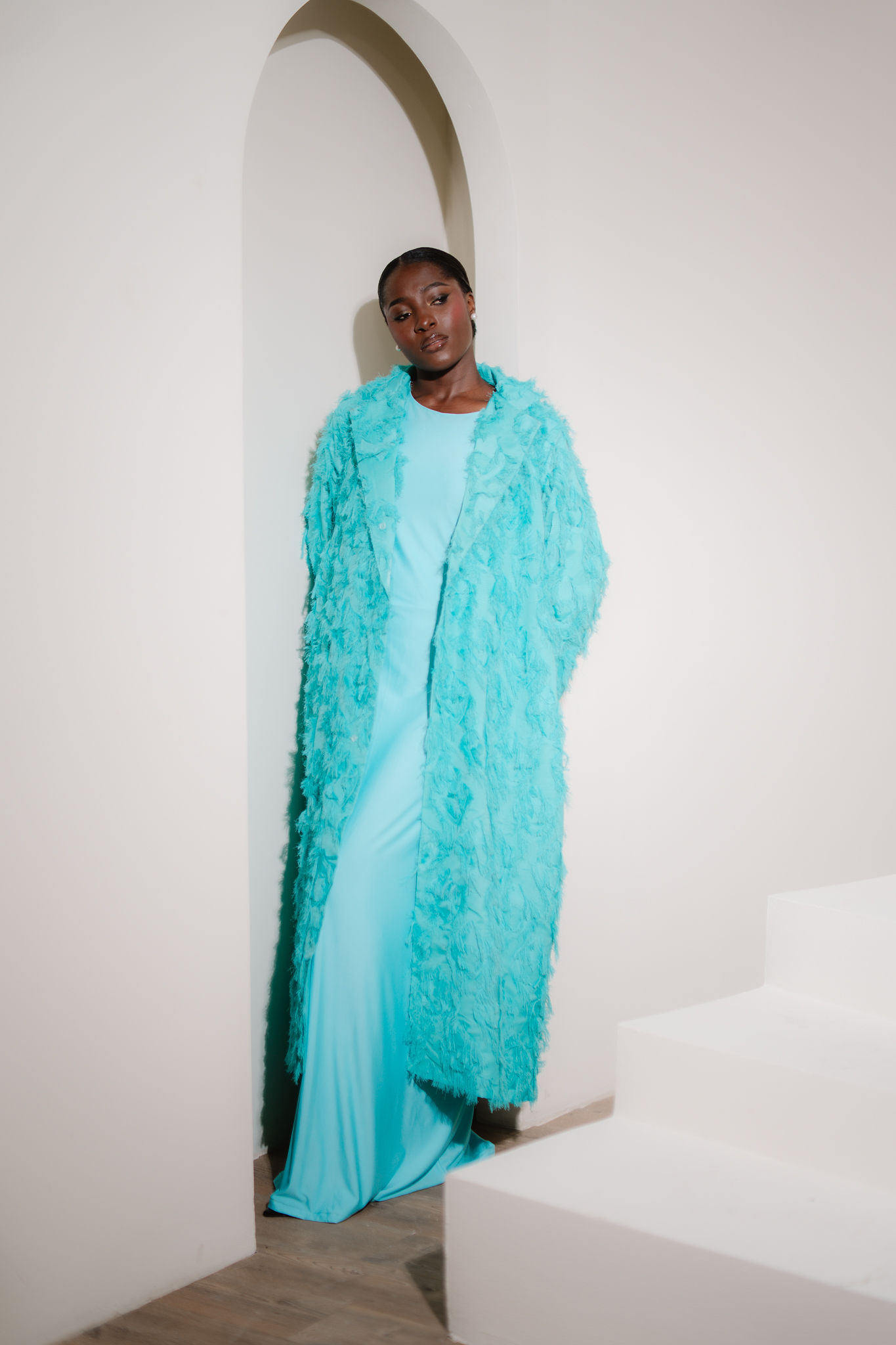 Blue Long Coat / Outerwear