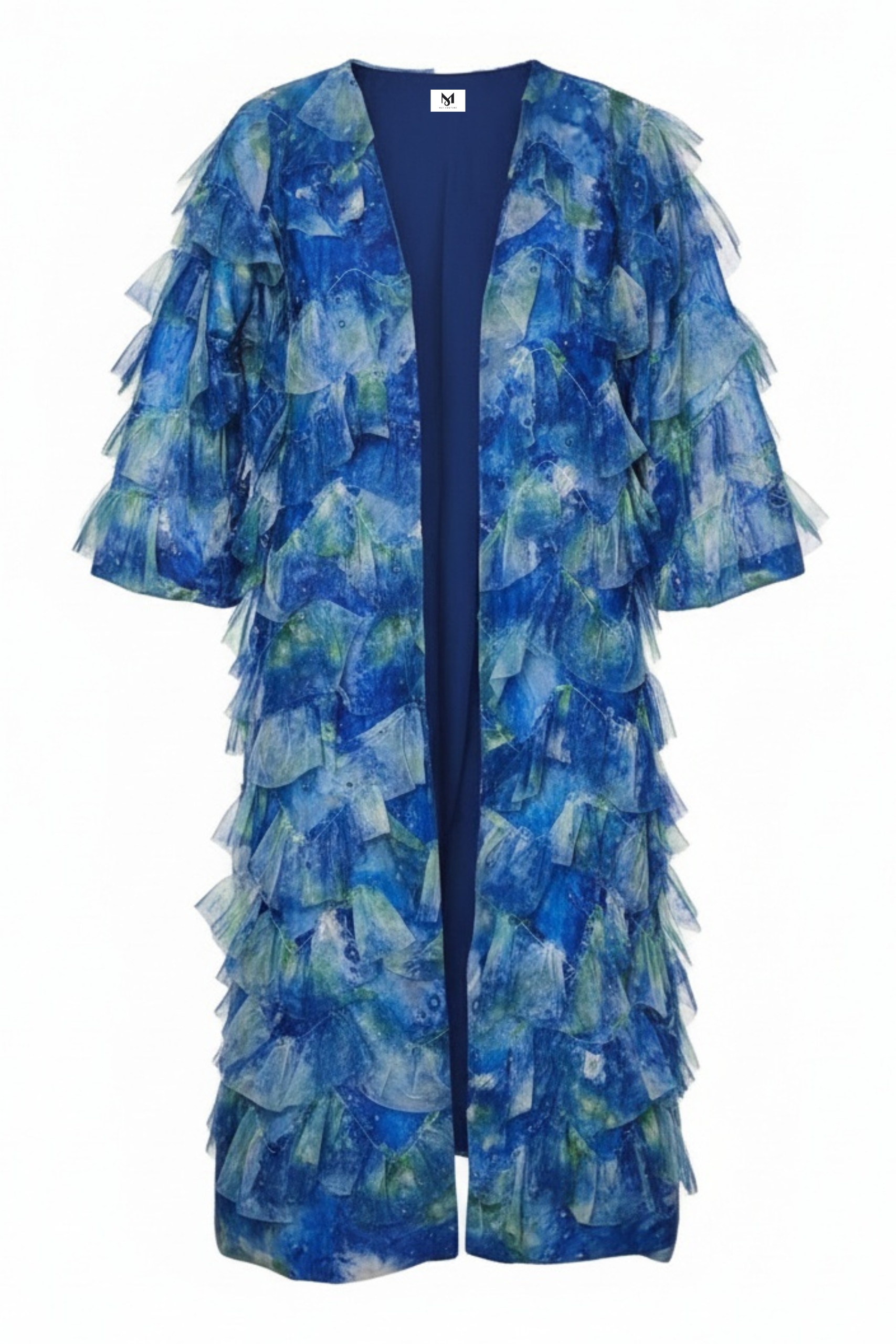 Couture Blue Long Coat / Outerwear