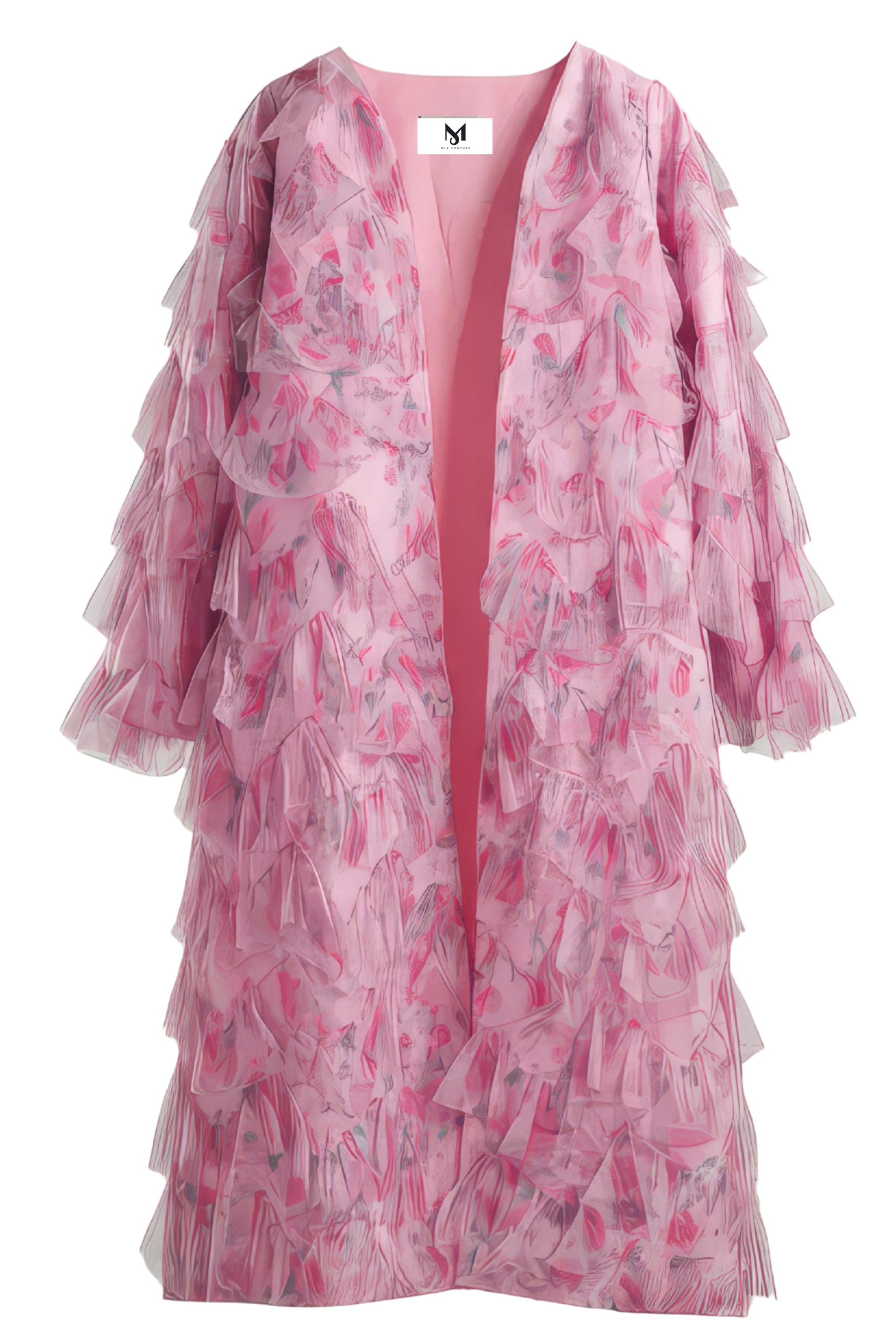 Couture Pink Long Coat / Outerwear